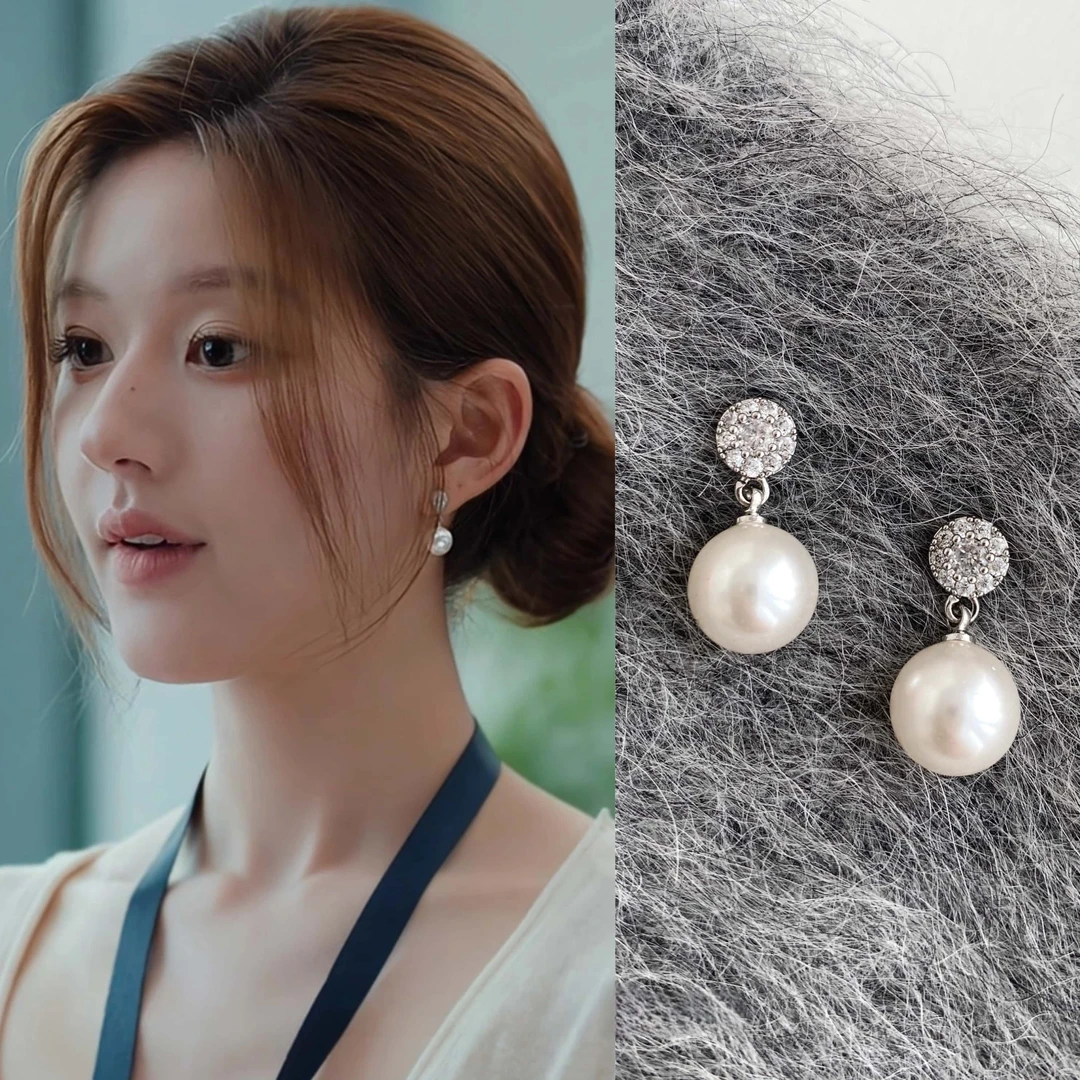 合金仿珍珠耳饰 许我耀眼赵露思许妍同款珍珠耳环高级感耳钉耳饰