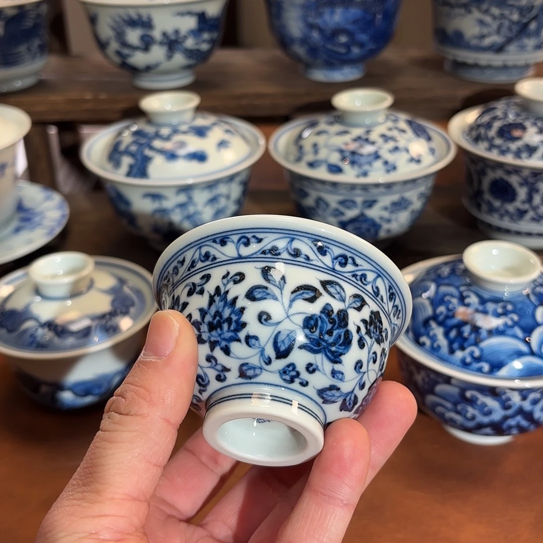 無***三景德镇纯手工手绘小压手杯