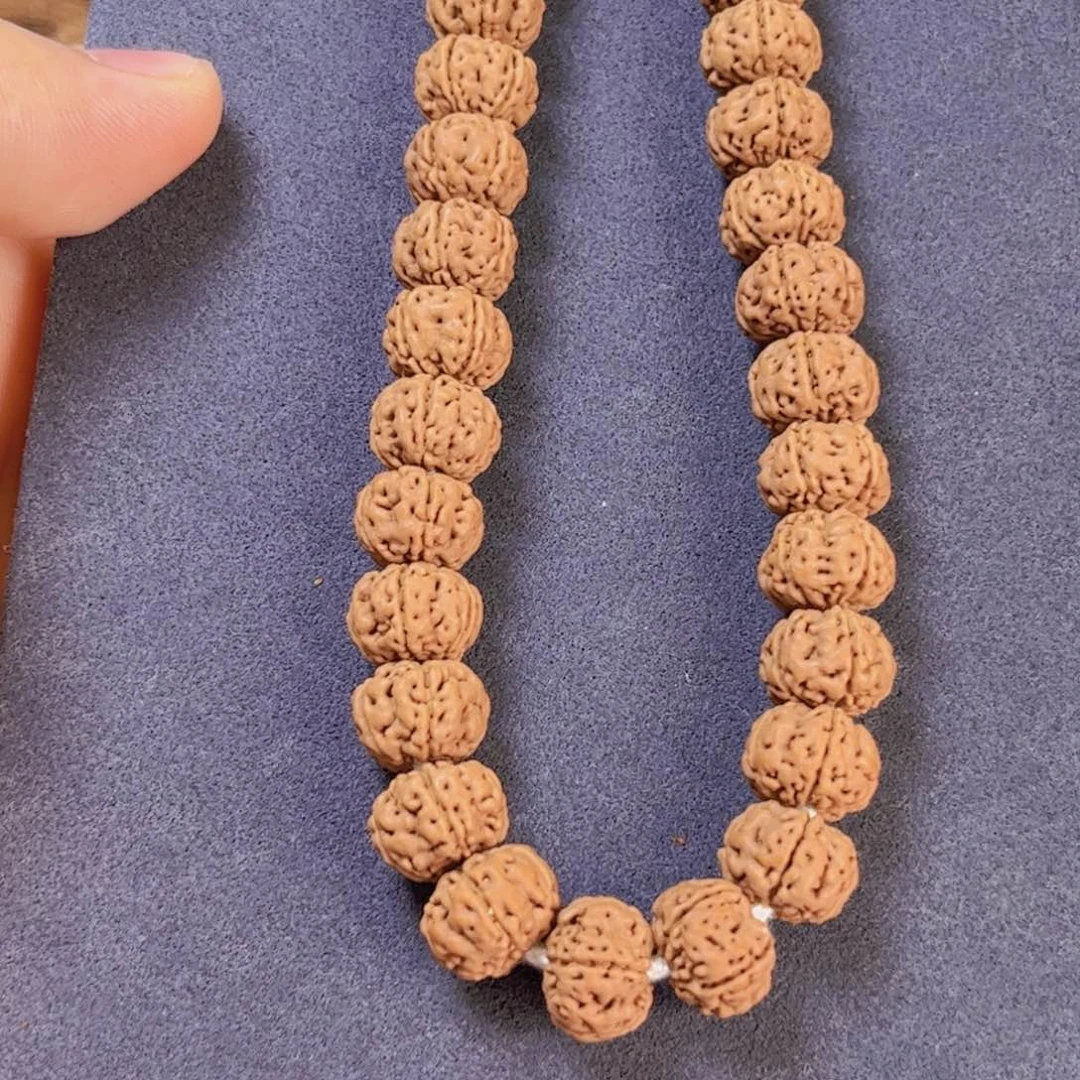 ****风金刚菩提手串勿里达纯血老树王 孔道黄云款