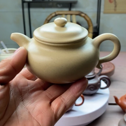 紫砂茶壶本绿仿古