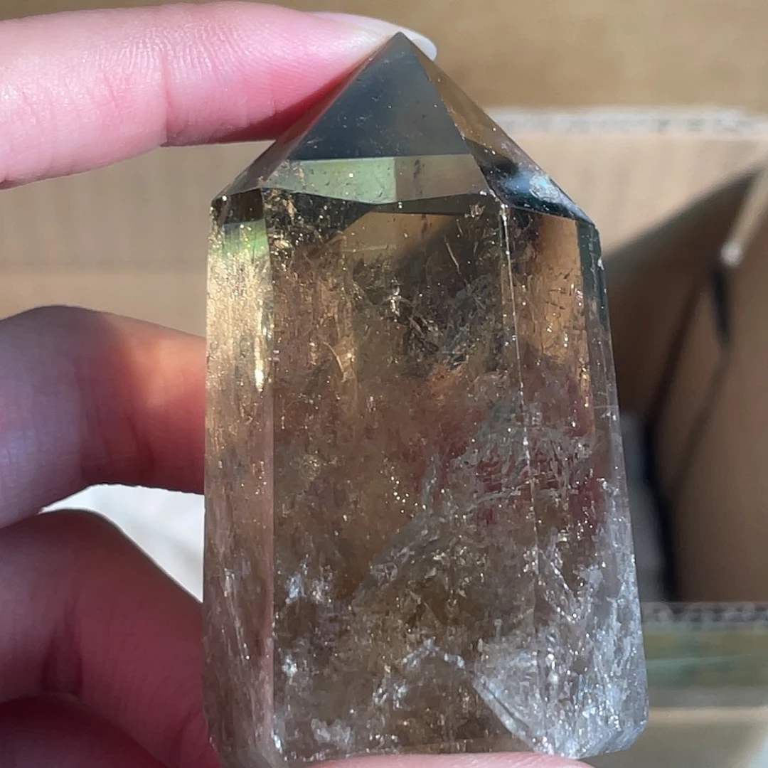 手串水晶未镶嵌茶黄水晶柱 29号