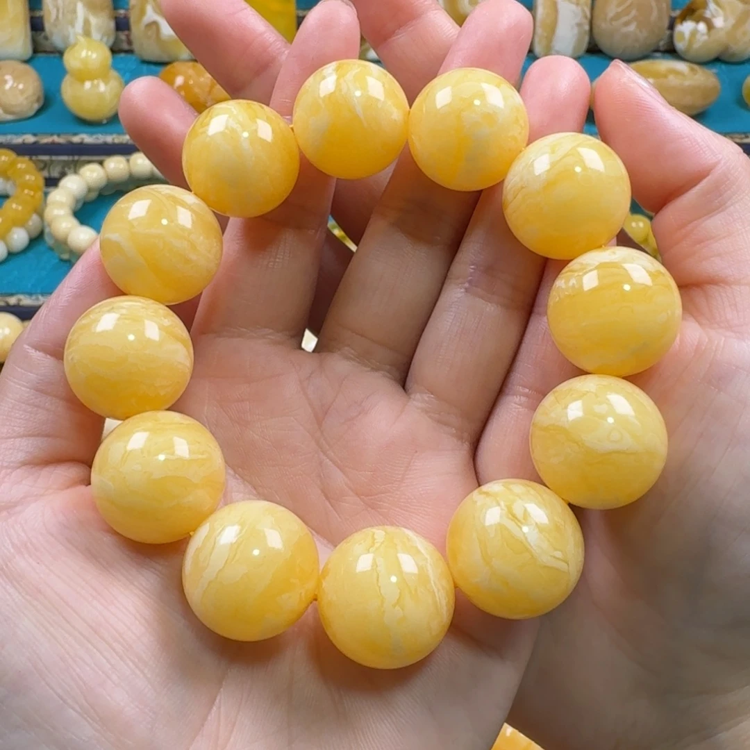 琥珀未镶嵌手链同料