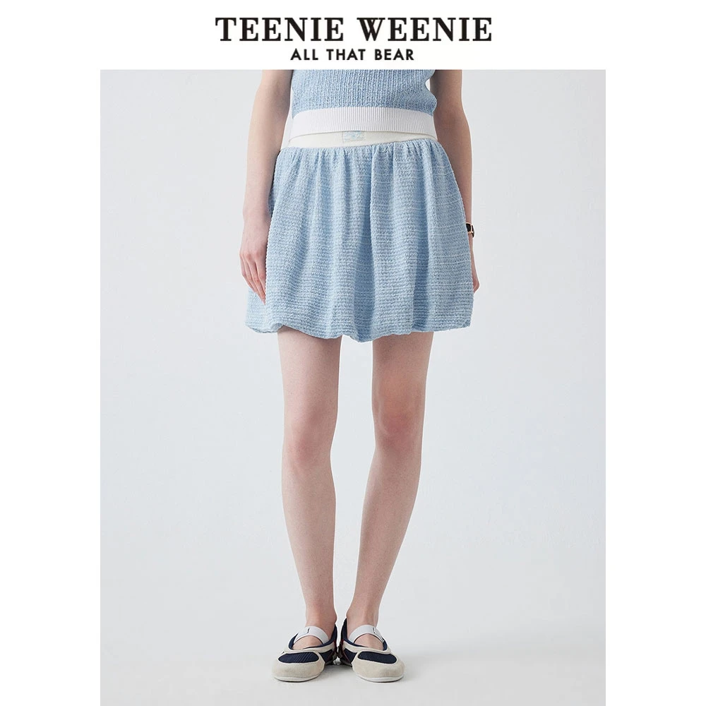 *TeenieWeenie小熊25夏季新款时髦少女感俏皮蓬蓬短裙TTWK252405T