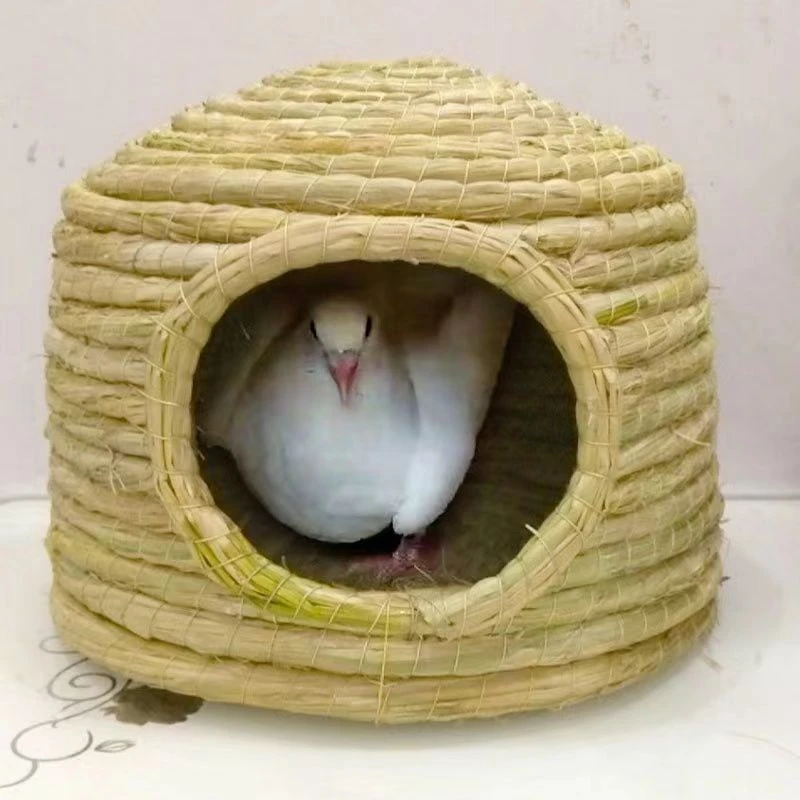 鸽巢窝鸽子窝草窝鸽子窝鸽子保暖草编鸽子孵蛋城堡鸽子窝藤牡丹