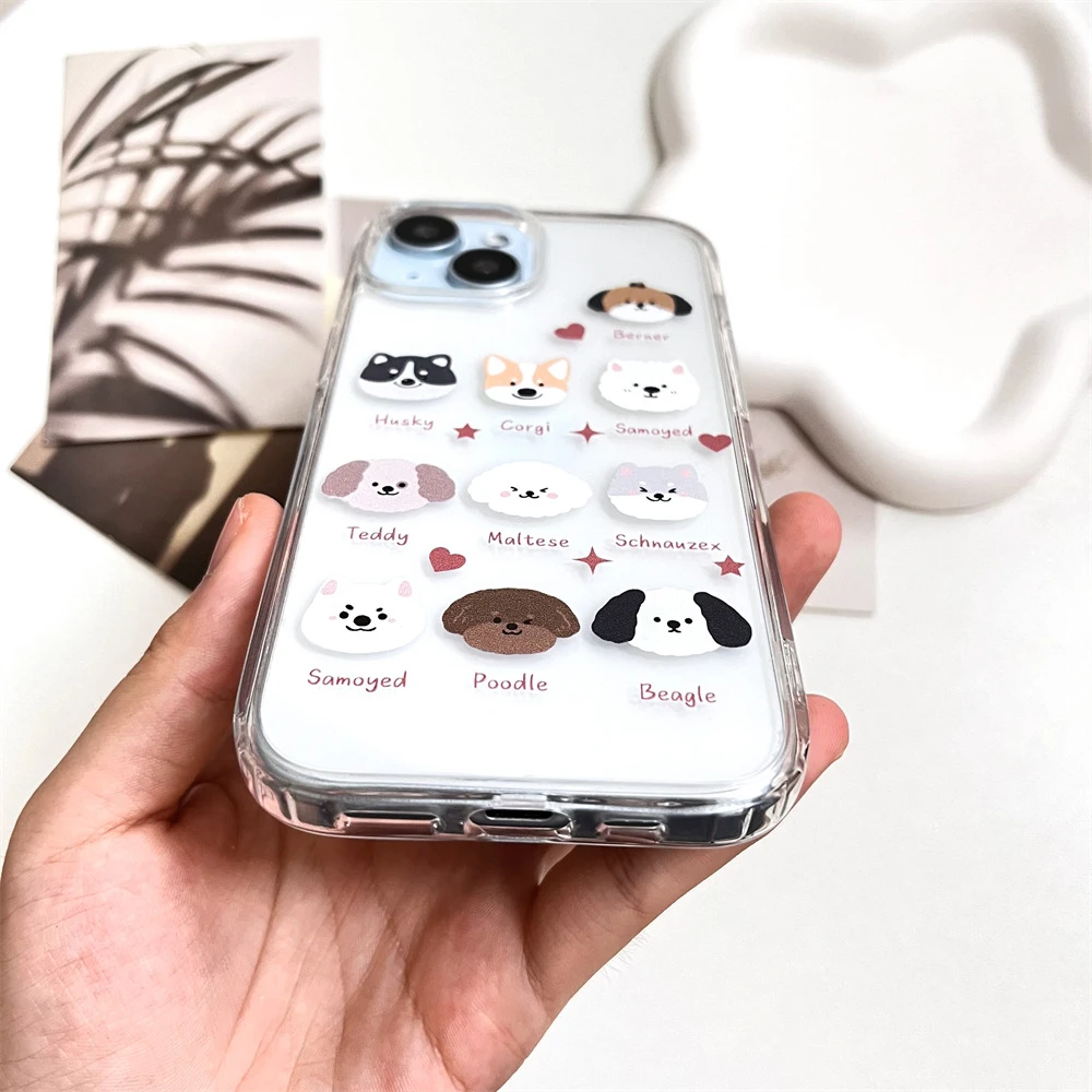 小狗可爱苹果手机壳适用16iphone15ProMax141312满屏