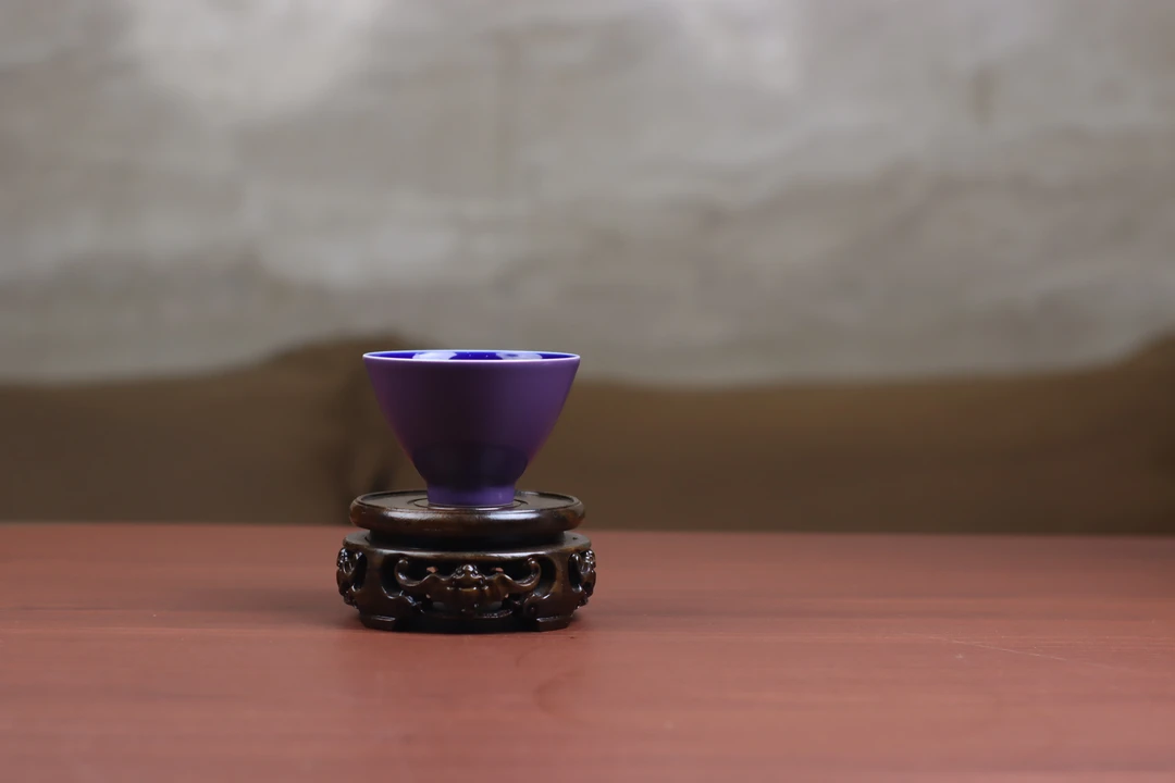 【海峡福器】紫瓷蜜桃杯-容量100cc左右