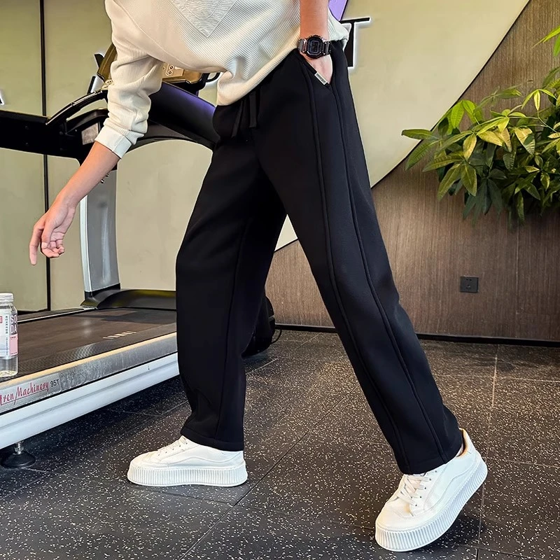 潮牌宽松直筒裤男款流行裤2025运动男裤爆款新款春秋裤子休闲裤帅