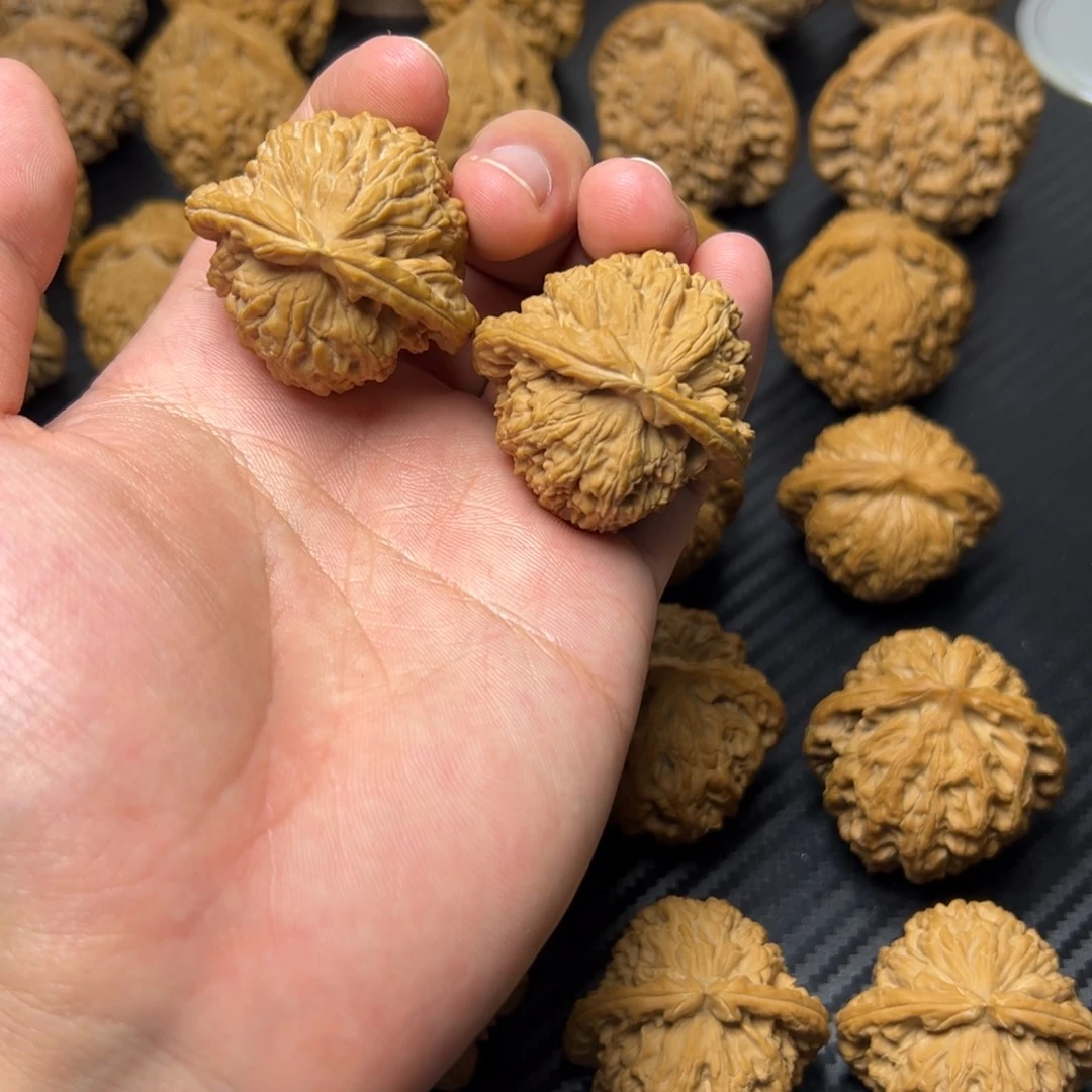 把件文玩核桃白狮子40