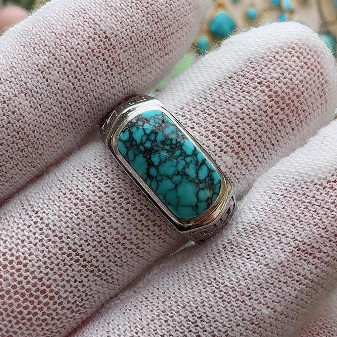 绿松石珠宝奇石银S925镶嵌