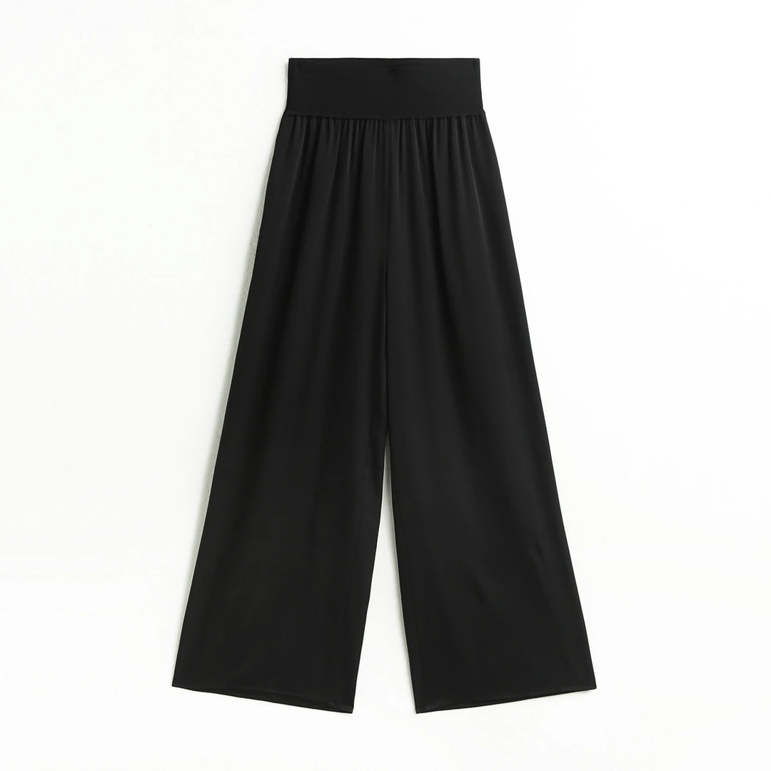 25春夏松紧高腰时尚显瘦阔腿百搭休闲裤女ES250680Z