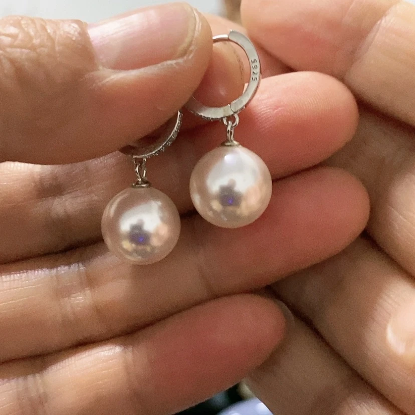 【闪购商品】耳饰拼合珍珠（马贝珠）银S925镶嵌