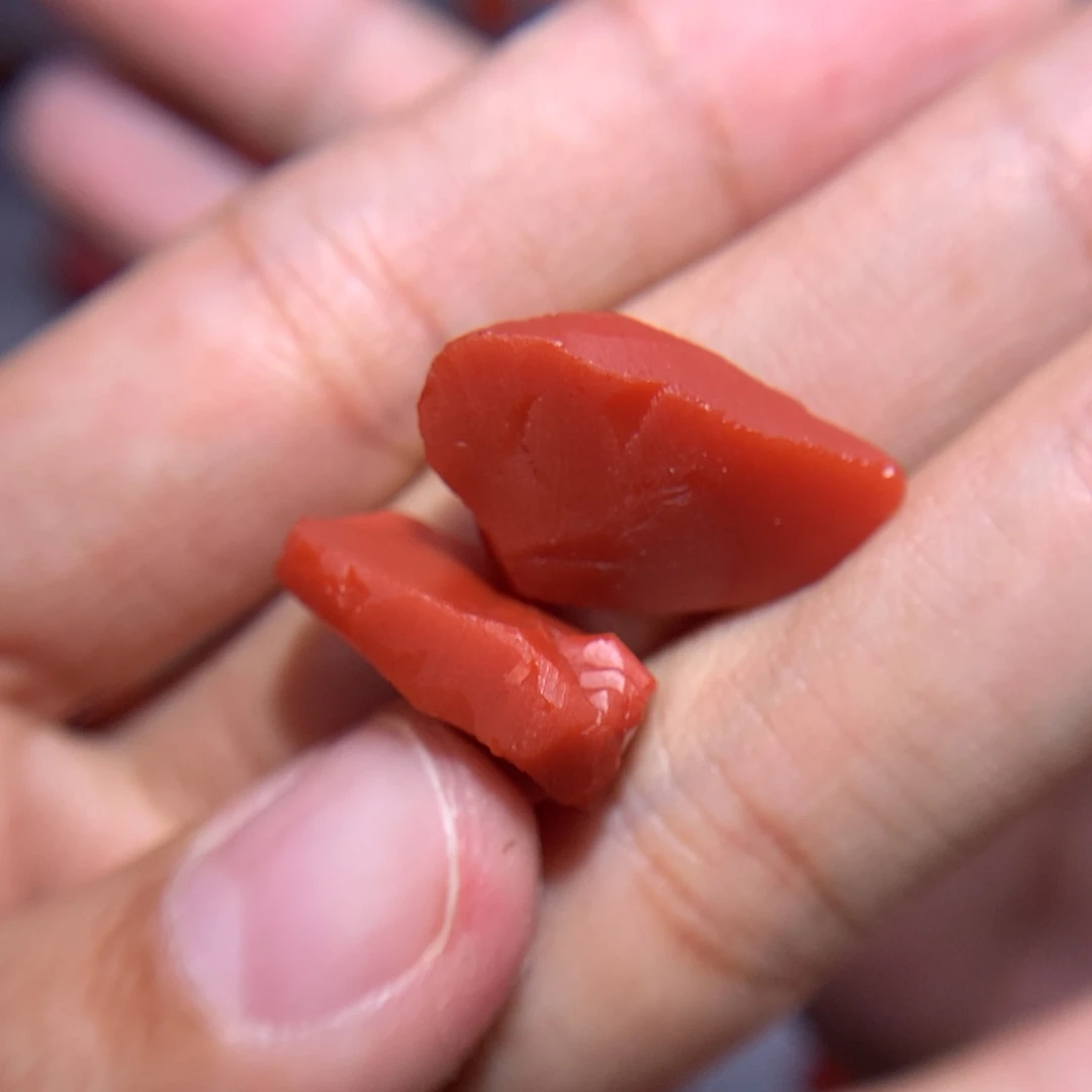 南红玛瑙药片隔珠未镶嵌火*微纹