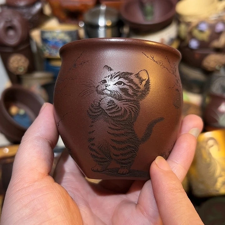 茶杯紫砂宜兴紫砂主人杯