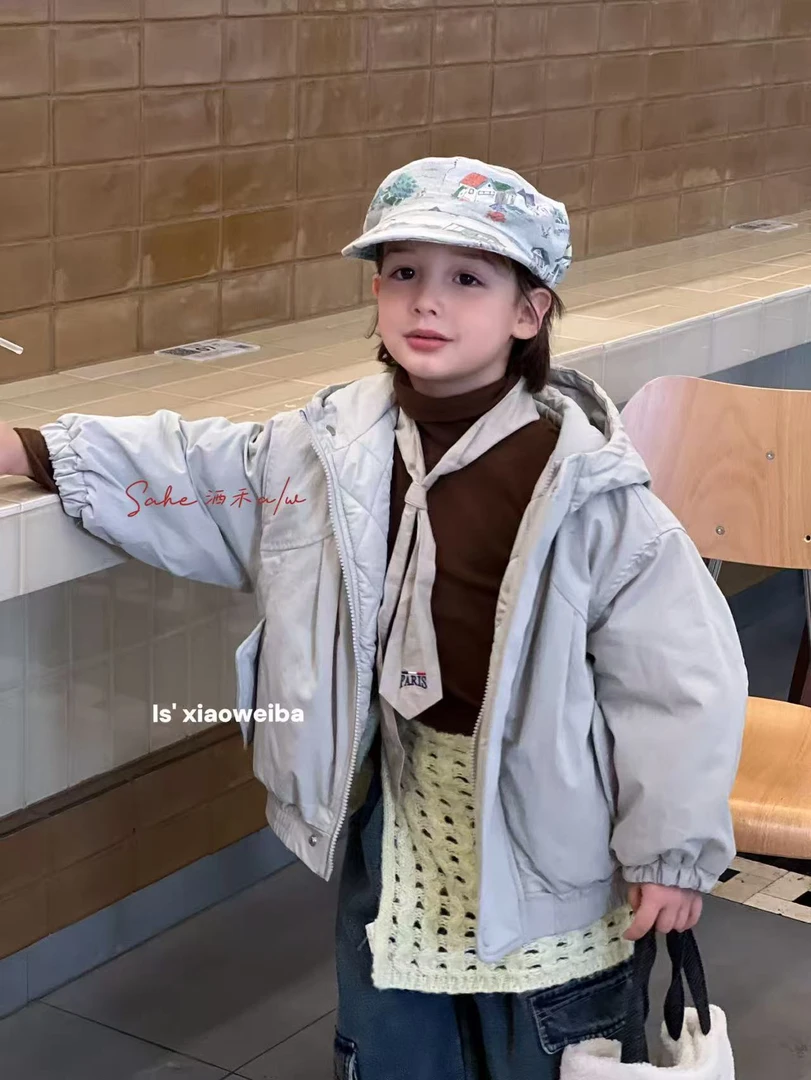 【NO退换】叮当家韩系外套2025休闲中小童时尚加绒