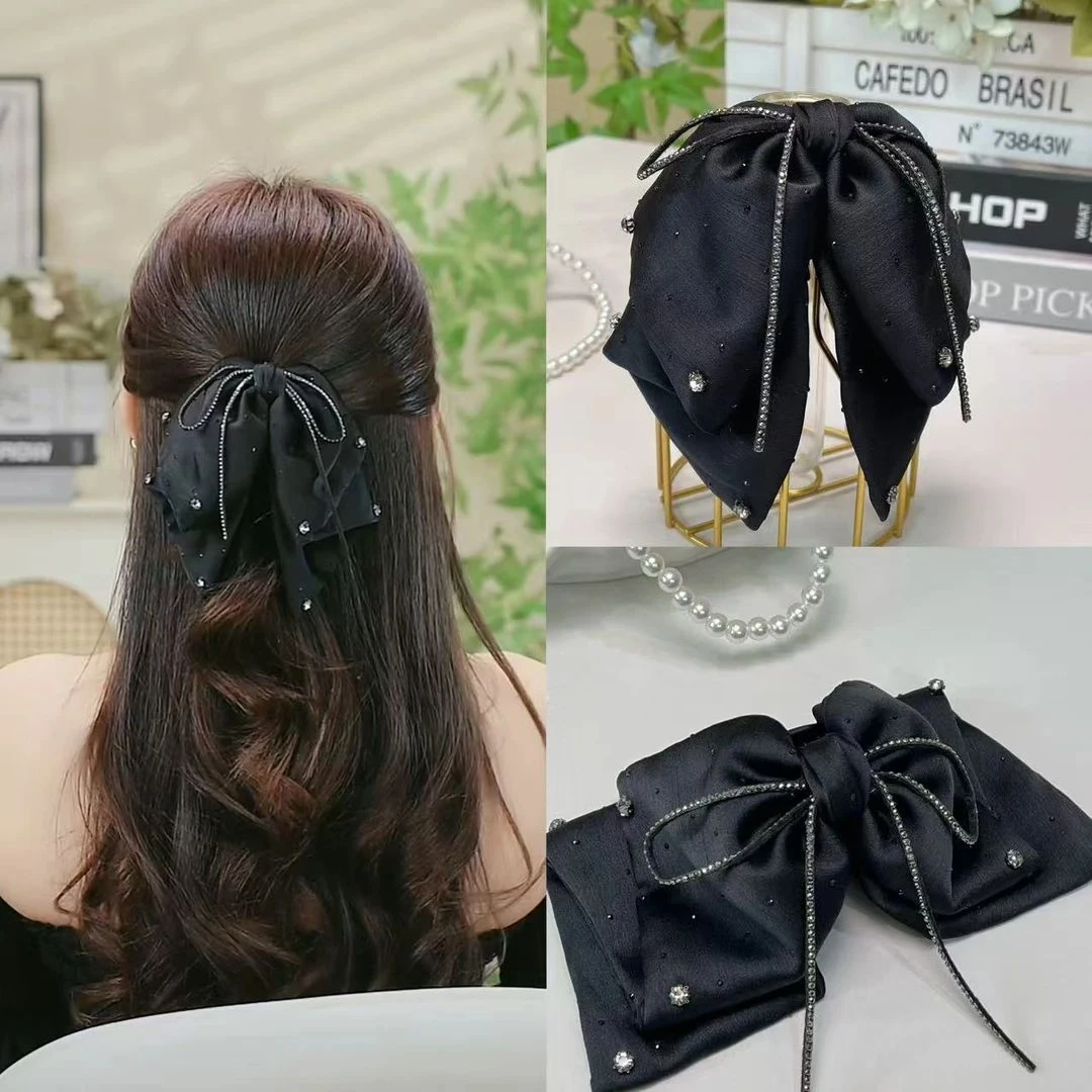 【巴黎王妃幽情】百搭精致高级感时尚蝴蝶结流苏马尾夹女气质抓夹