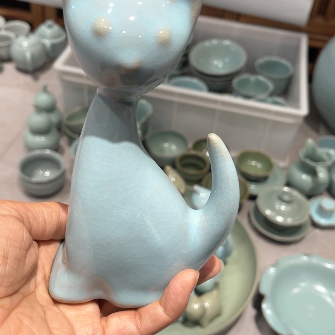 陶杯子天青一级猫哈哈哈哈