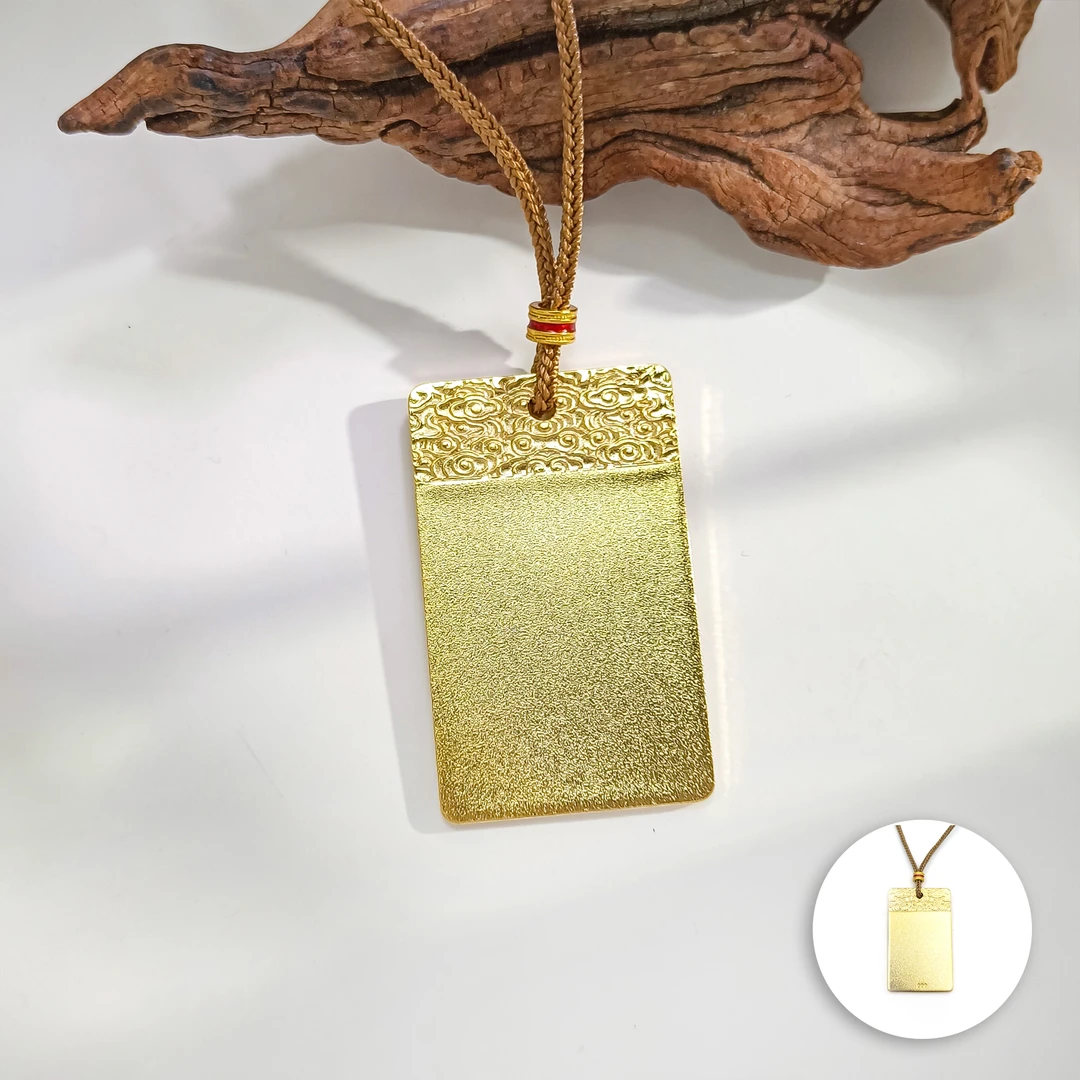 合金棉绳项链 GPZ-007304【岁铸铭章】项链 黄色无事牌精致轻奢小众