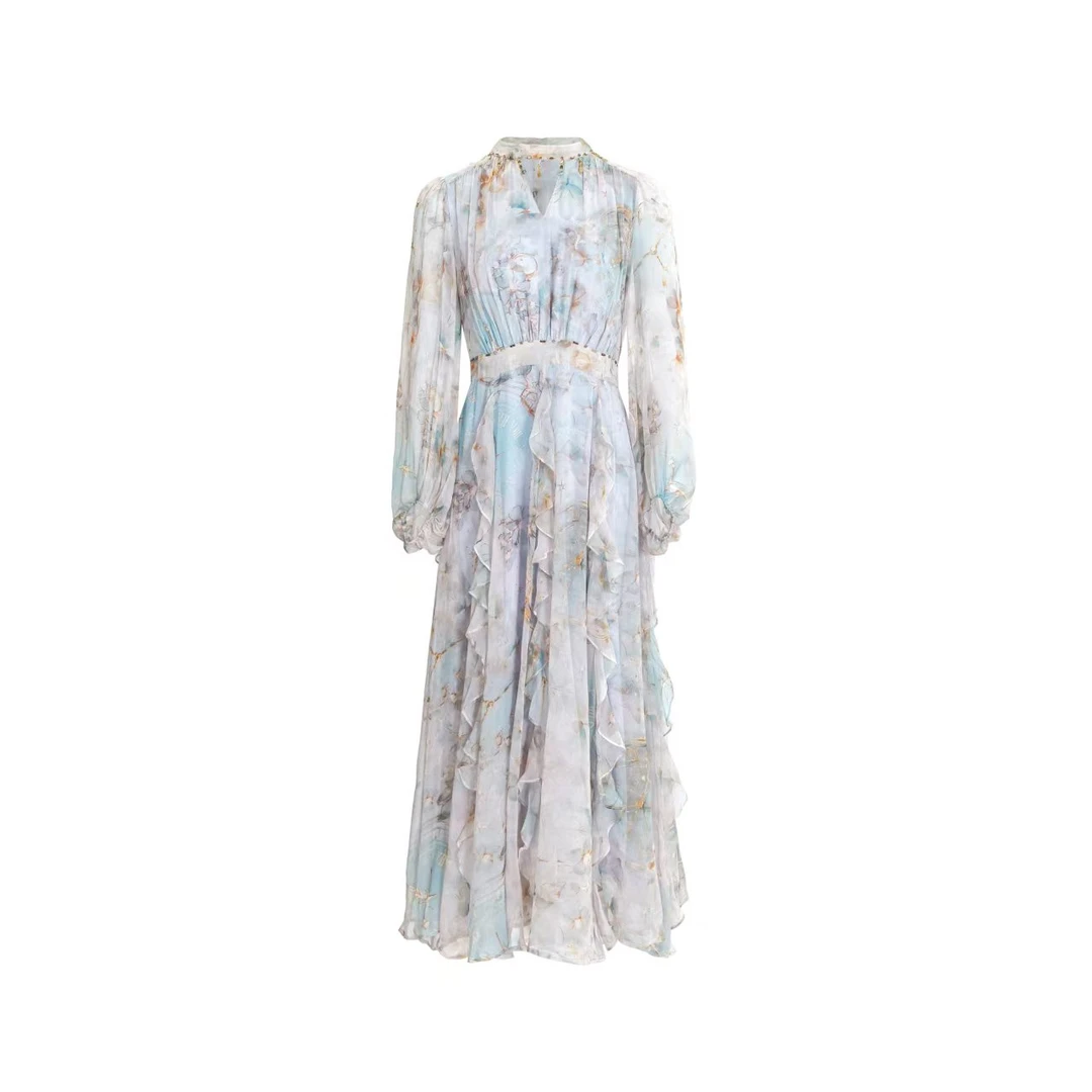 【2025-沐沐】重磅100桑蚕丝连衣裙Y25C9073