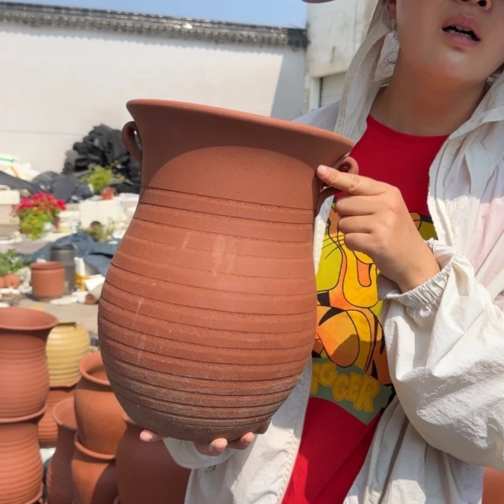 紫砂花盆口24高32宜兴紫砂