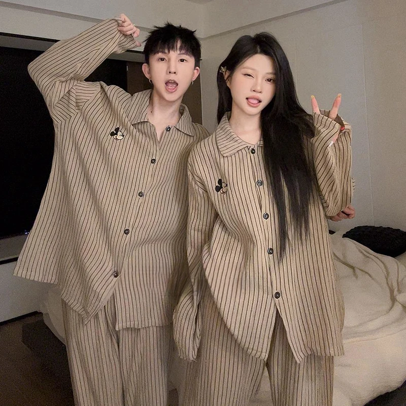 【情侣美拉德米奇】长袖睡衣少女可爱休闲男款套装春秋家居服