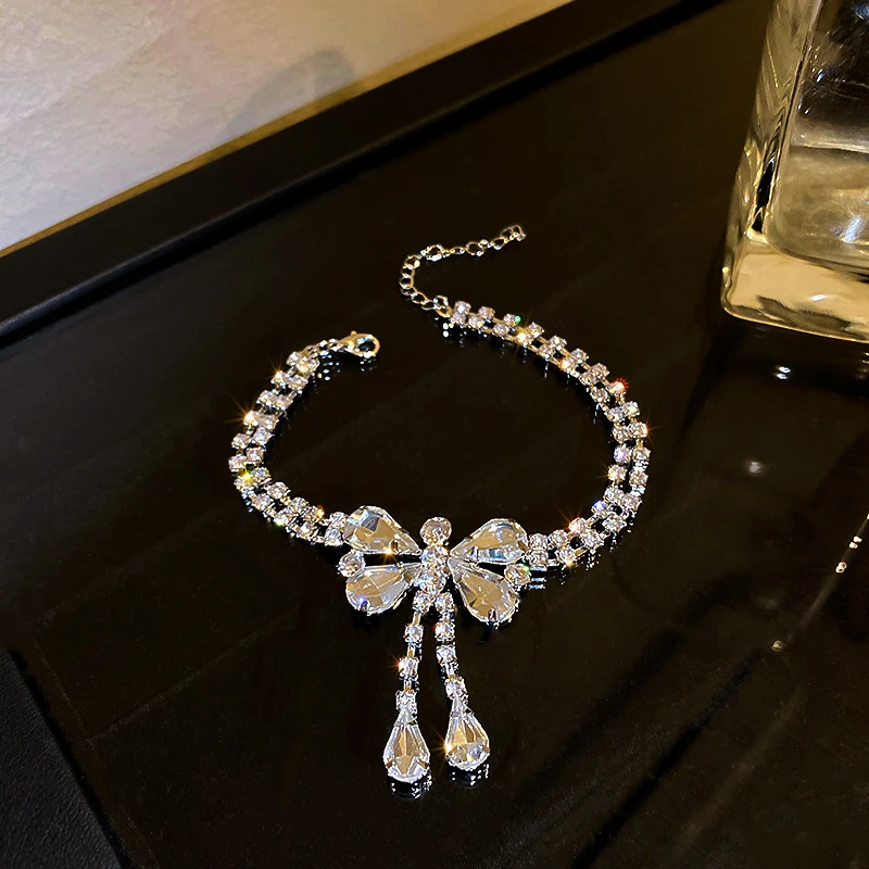 合金锆石项链 甜美气质韩小众choker闪钻超闪时尚个性镶钻锁骨链