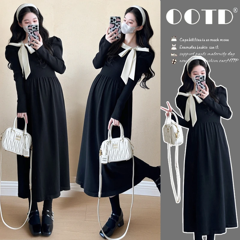 【枫丽】春秋冬新款韩版时尚茶歇气质显瘦网红连衣裙