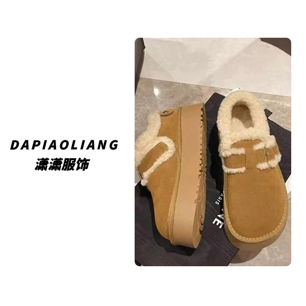 【潇潇精选】2024冬季新品小众百搭毛毛鞋7897