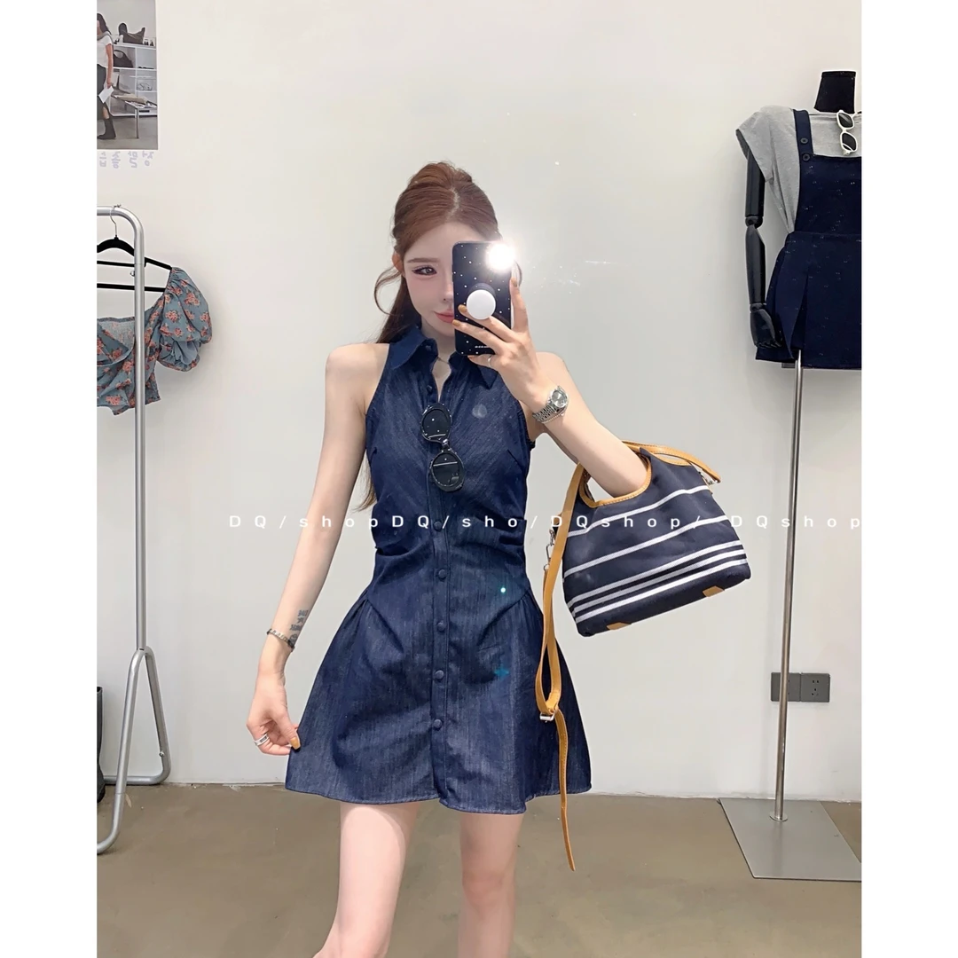 【 纯纯初恋】 腰部褶皱连衣裙