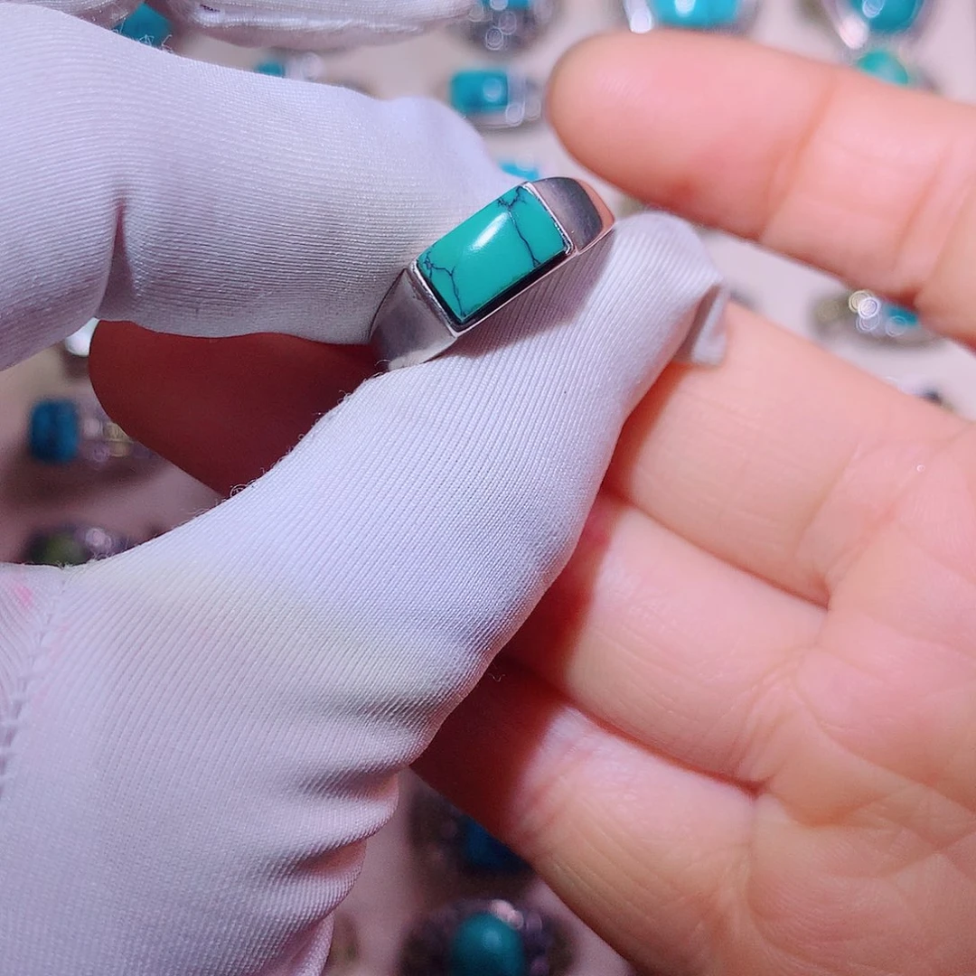 绿松石银S925镶嵌颈饰