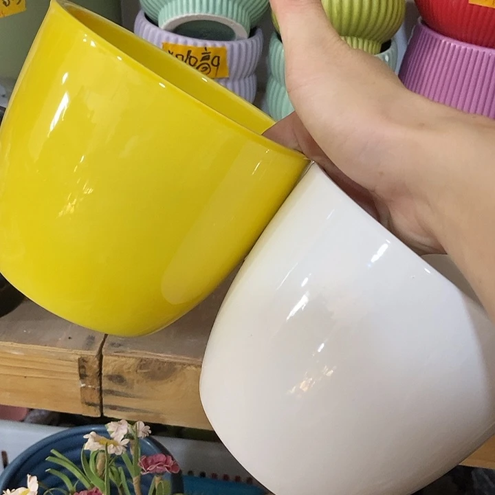 摆件陶盆有孔 瑕疵介意勿拍