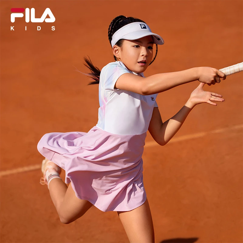 【斐乐儿童网球】2025夏季新款中大童运动连衣裙(含短裤)K12G523310
