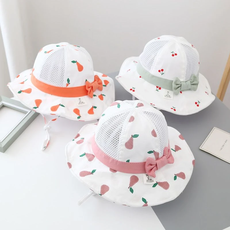 宝宝遮阳帽大檐婴儿帽子儿童男幼儿夏季薄款纱布女防晒太阳渔夫帽