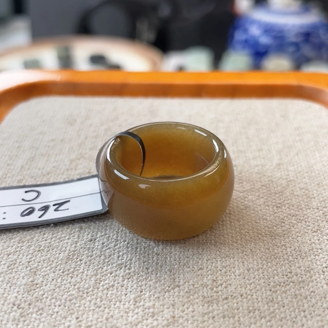 未镶嵌戒指和田玉c16 咖糖墩墩17.5 不退换