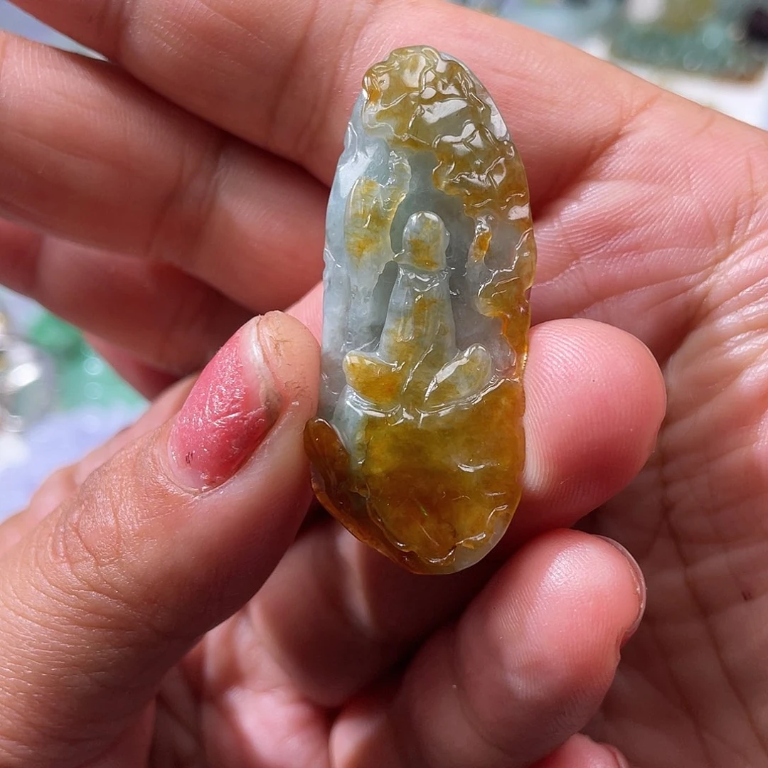 颈饰未镶嵌翡翠翡玉缘翡翠