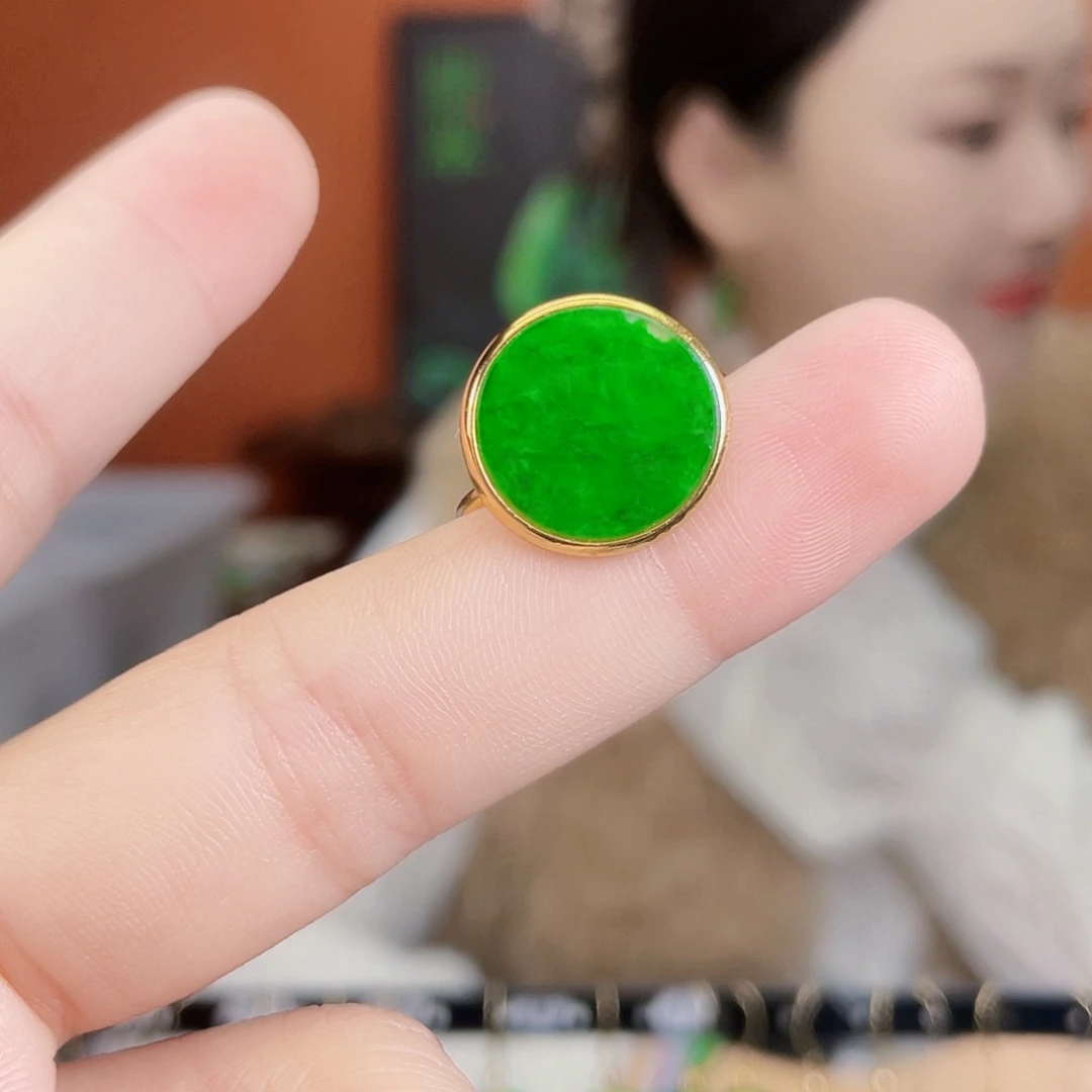 翡翠银S925镶嵌耳饰