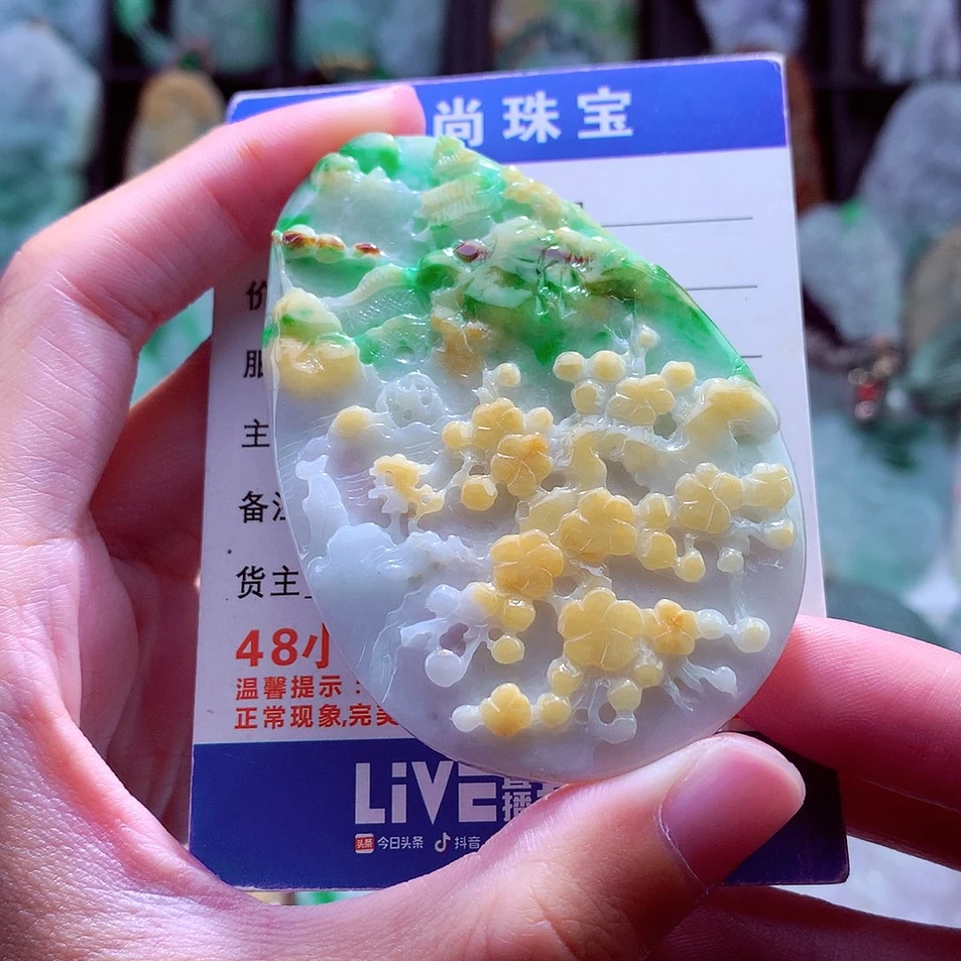 颈饰未镶嵌翡翠天然