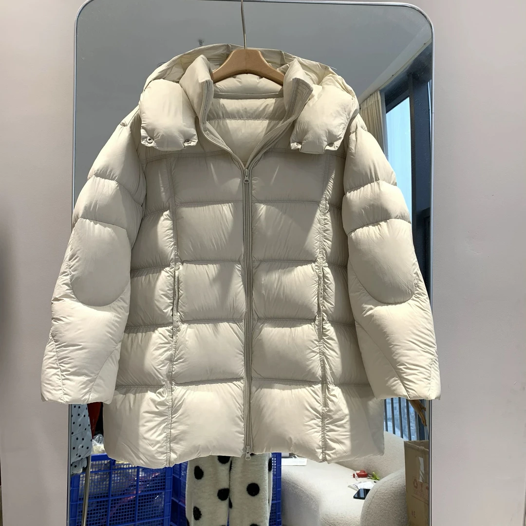 (欣姐臻选)泡芙棉服女遮臀连帽加厚冬季保暖外套7861