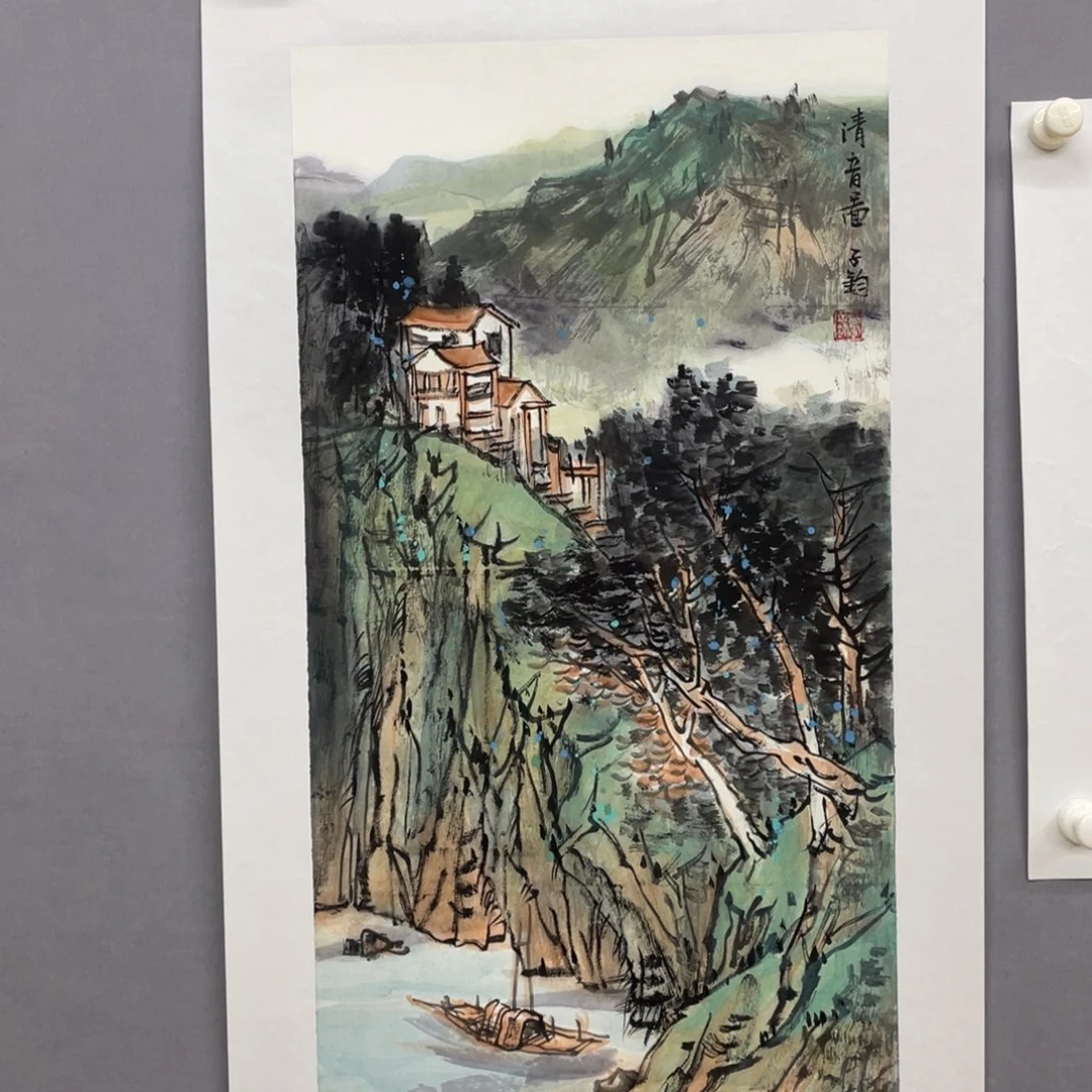国画艺术家真人手绘