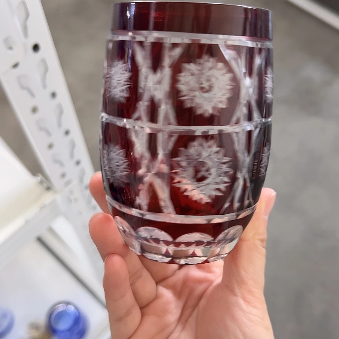 水晶玻璃高脚款微瑕一个