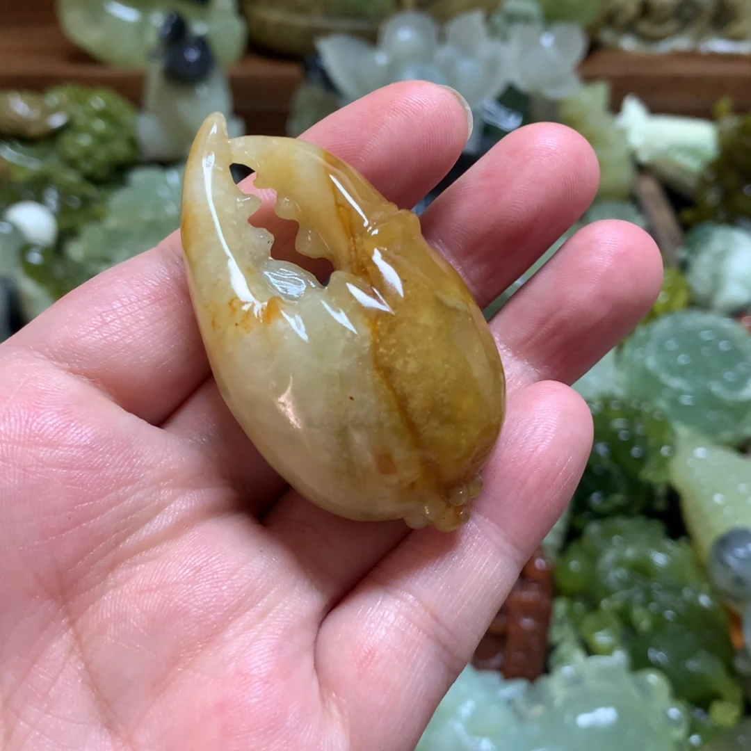 岫玉未镶嵌手把手把