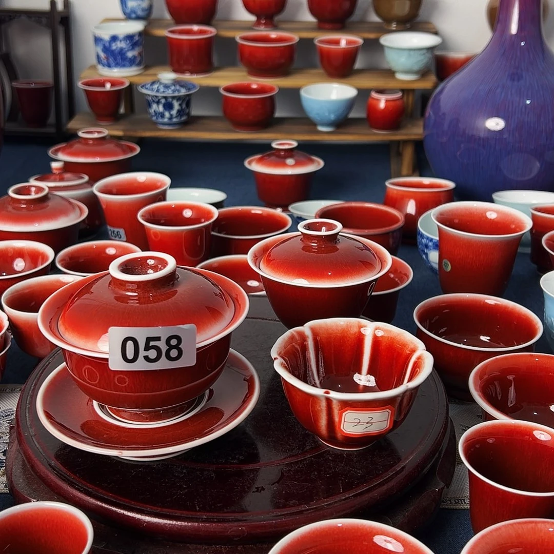 达***风景德镇陶瓷原矿郎红茶具