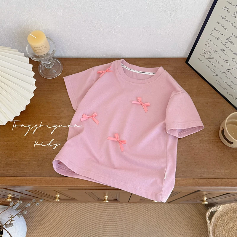 女童短袖t恤夏装儿童新款洋气女宝宝上衣小童装薄款欧若风童装