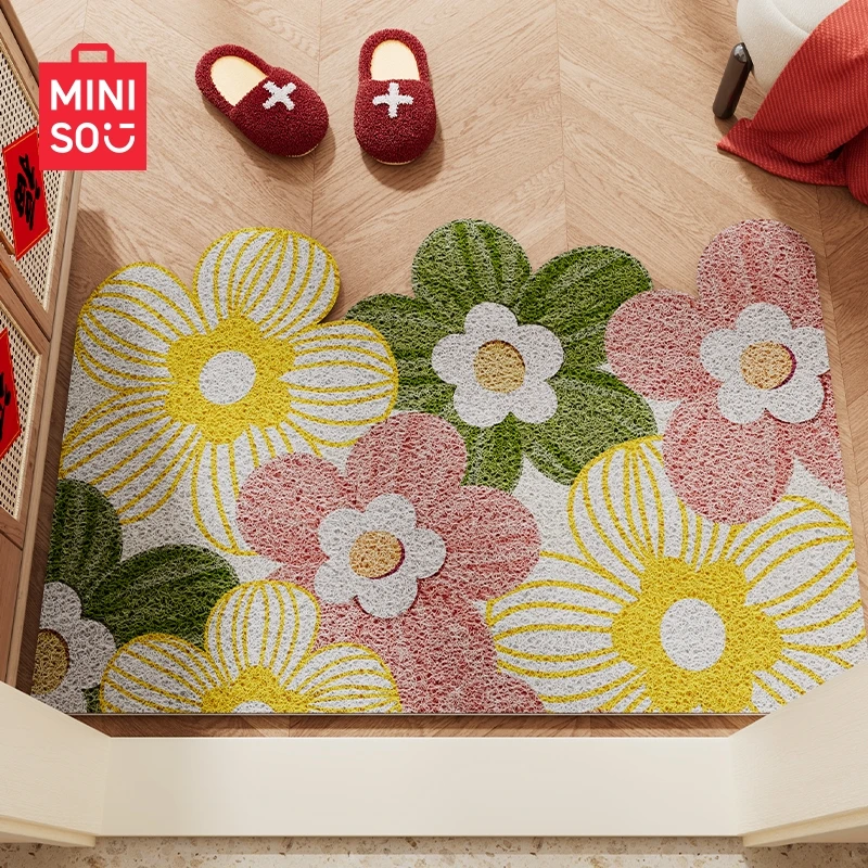 名创优品2026新款花朵地垫入户门垫丝圈门口进门脚垫家用防滑地毯