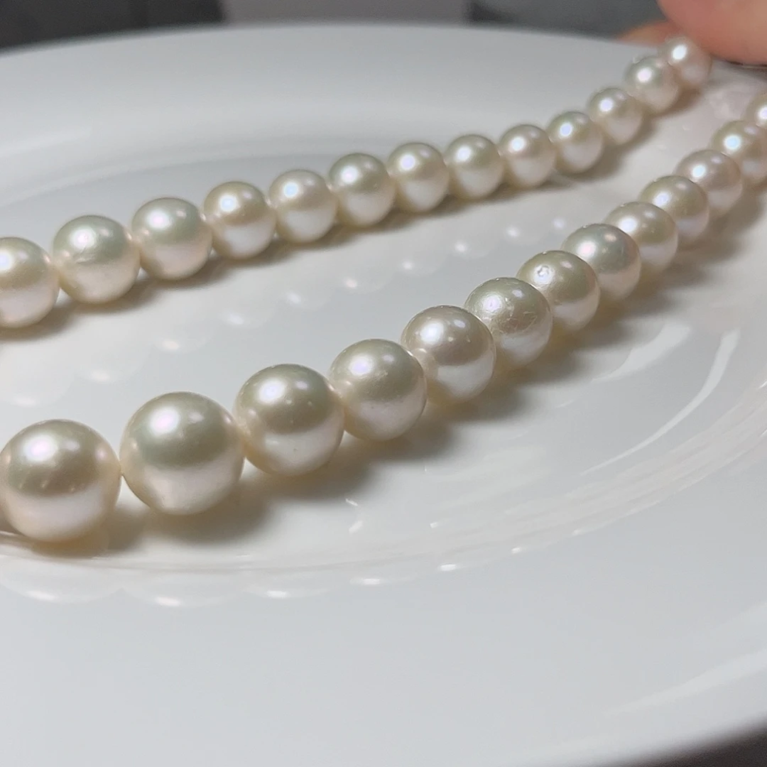 未镶嵌淡水珍珠颈饰11-13左右白色丝绸光感