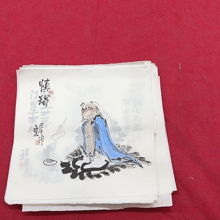 国画花鸟等图案为一体的