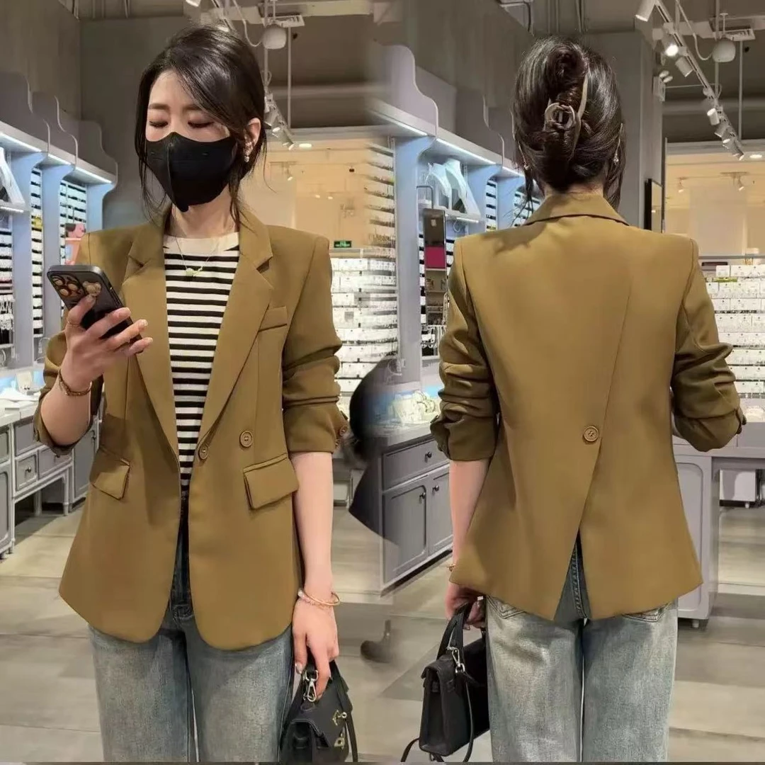 高级感西装外套女春秋新款韩版休闲气质时尚设计感西服上衣3271