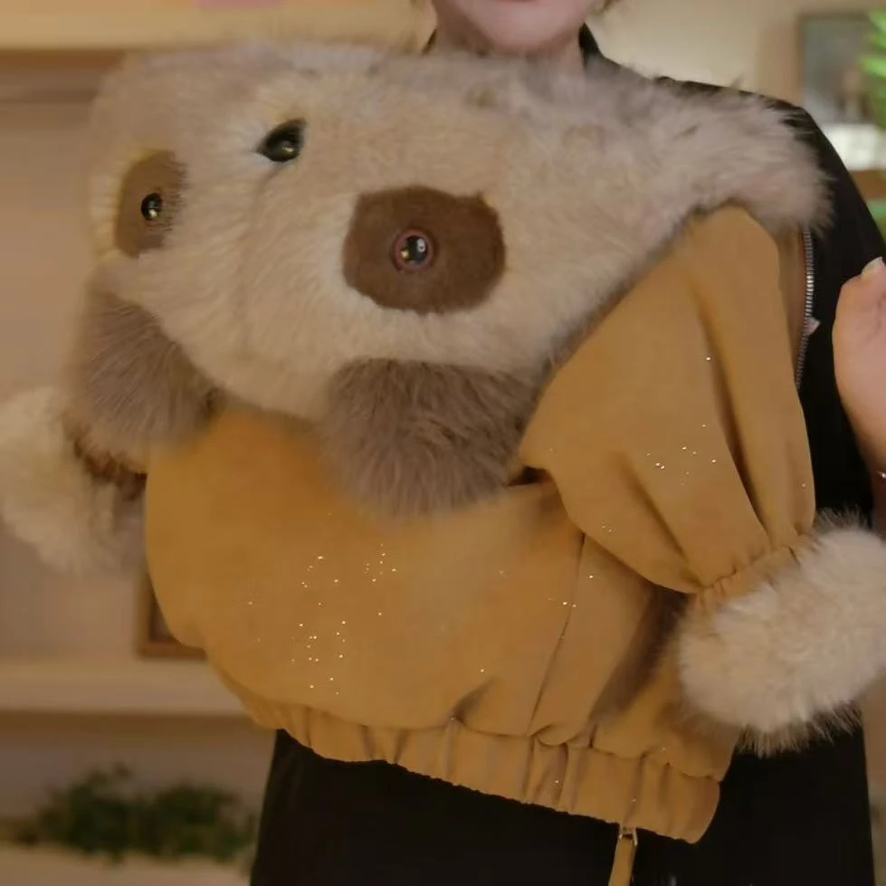 海宁1【枫叶熊】2025新款冬款男女童洋气时尚加厚 皮外套MF1162