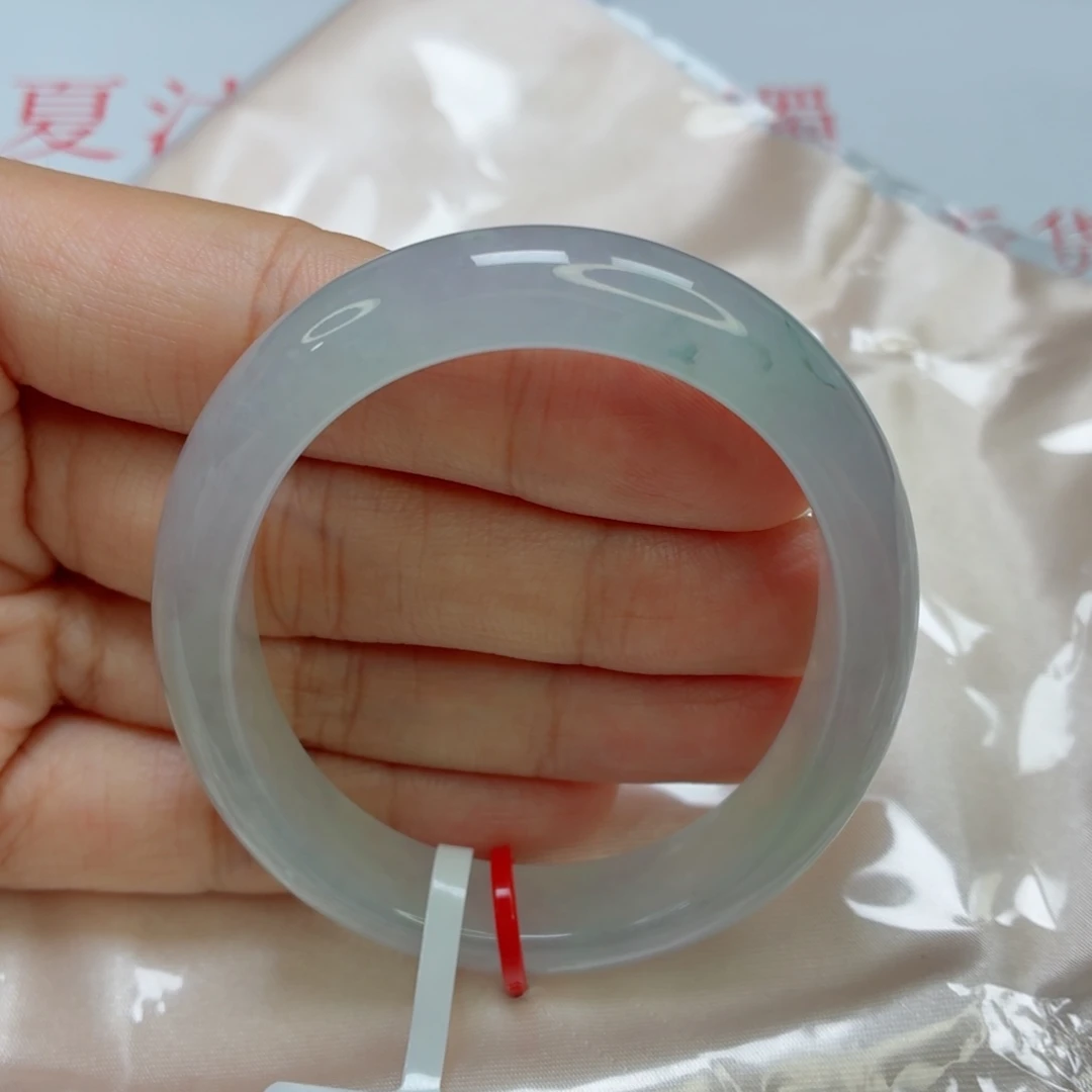 未镶嵌手镯翡翠老坑53贵妃冰透莹光梦幻紫008