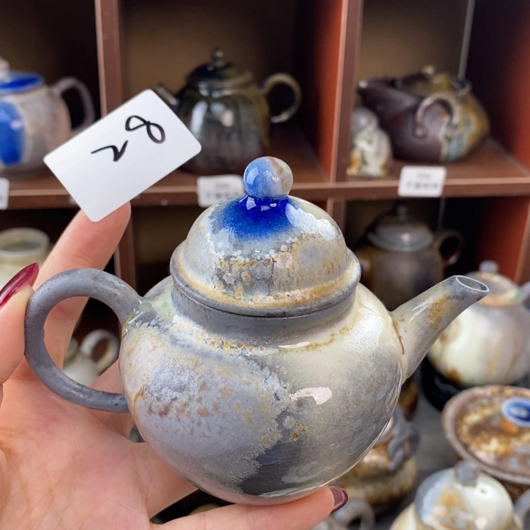 28蓝顶仿古泥壶~一起喝茶
