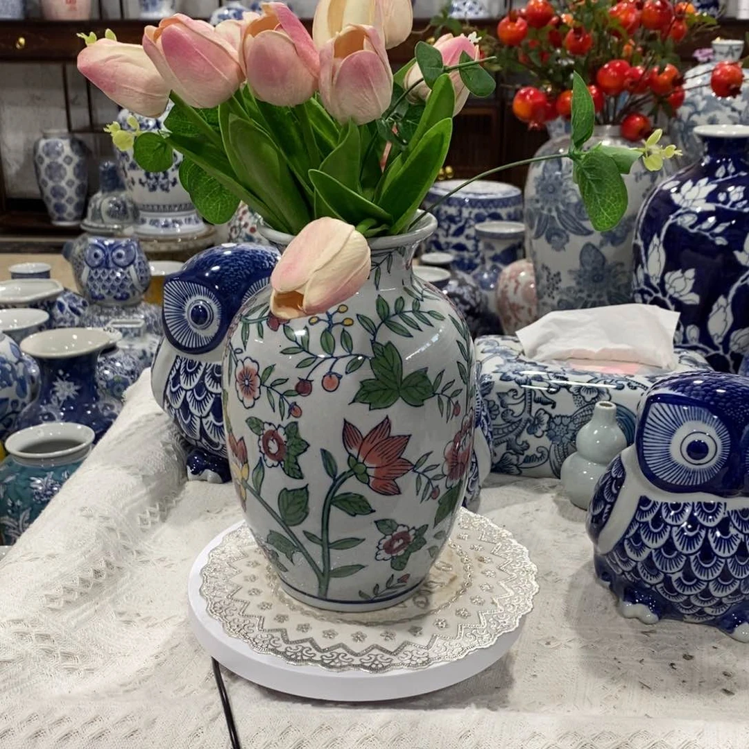 【闪购商品】摆件五彩花瓶摆件～高度22